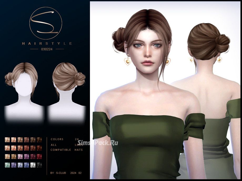 Женская прическа "Side Updo hair 030224"