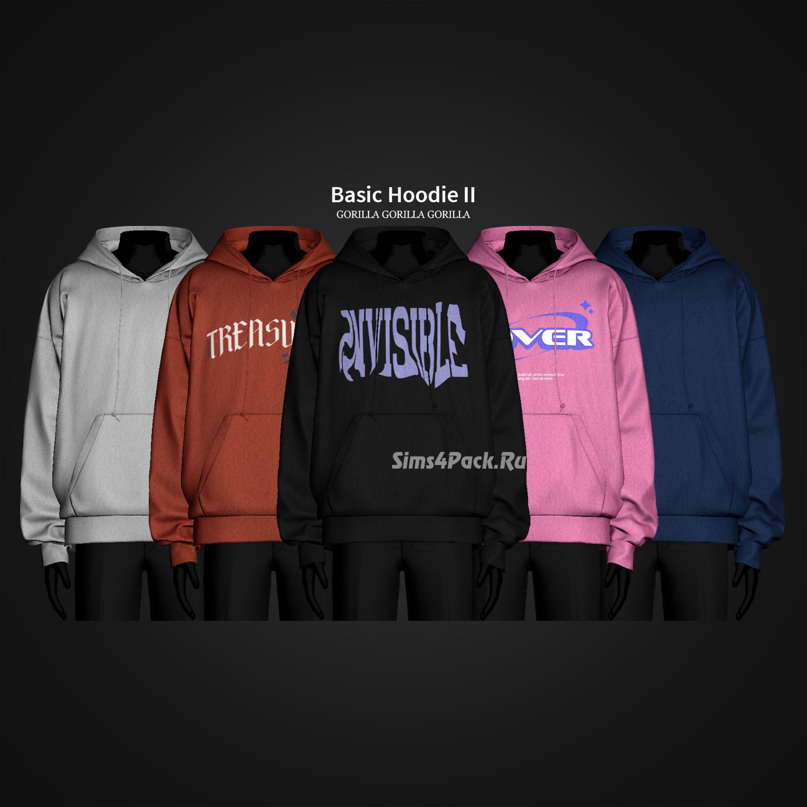 Кофта для симов "Basic Hoodie II"