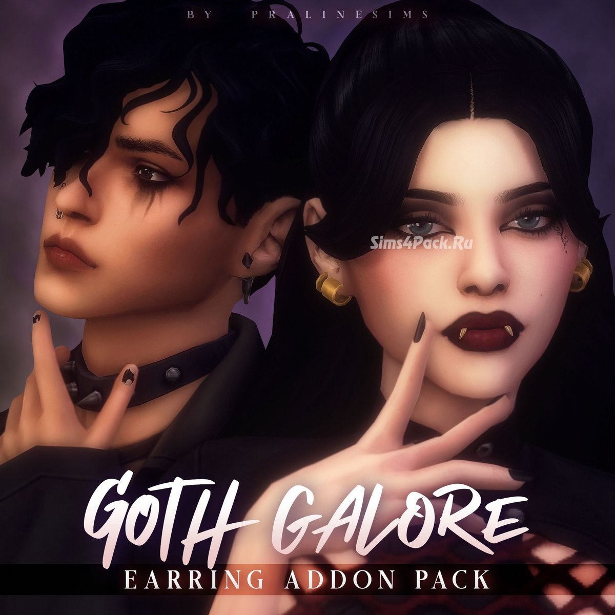 Пирсинг сет "GOTH GALORE Earring Addon Pack"