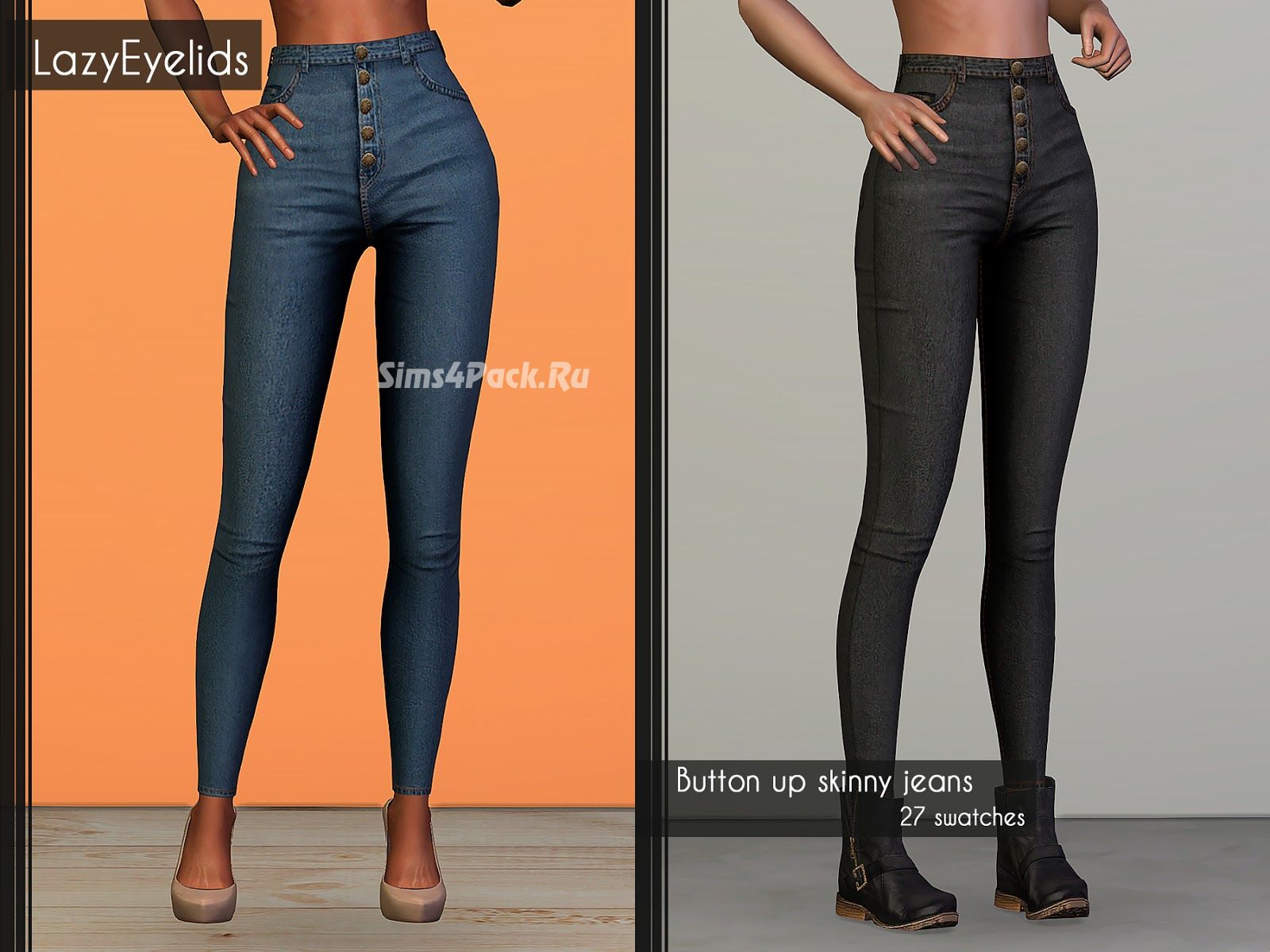 Женские джинсы "Button up skinny jeans"