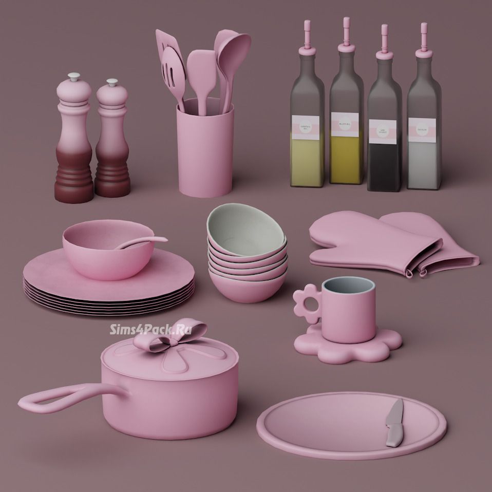 Набор декора для кухни "Pink Kitchen Essentials"