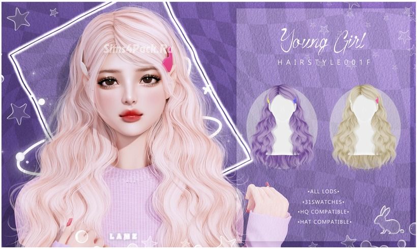 Женская прическа "Young Girl'sHairstyles_001F"