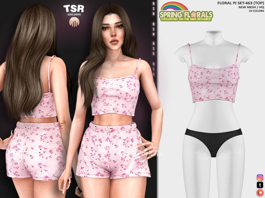 Пижамный комплект для симочки "FLORAL PJ SET-463"