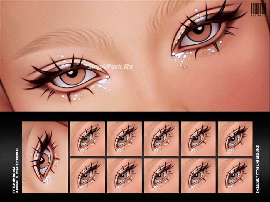 Макияж глаз с ресничками "Eyeliner N309 L3"