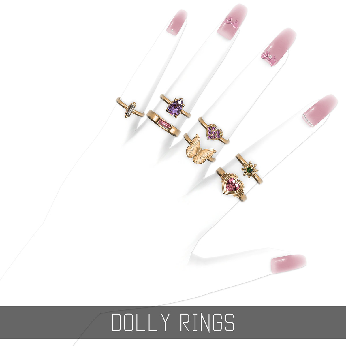 Комплект колец "DOLLY RINGS"