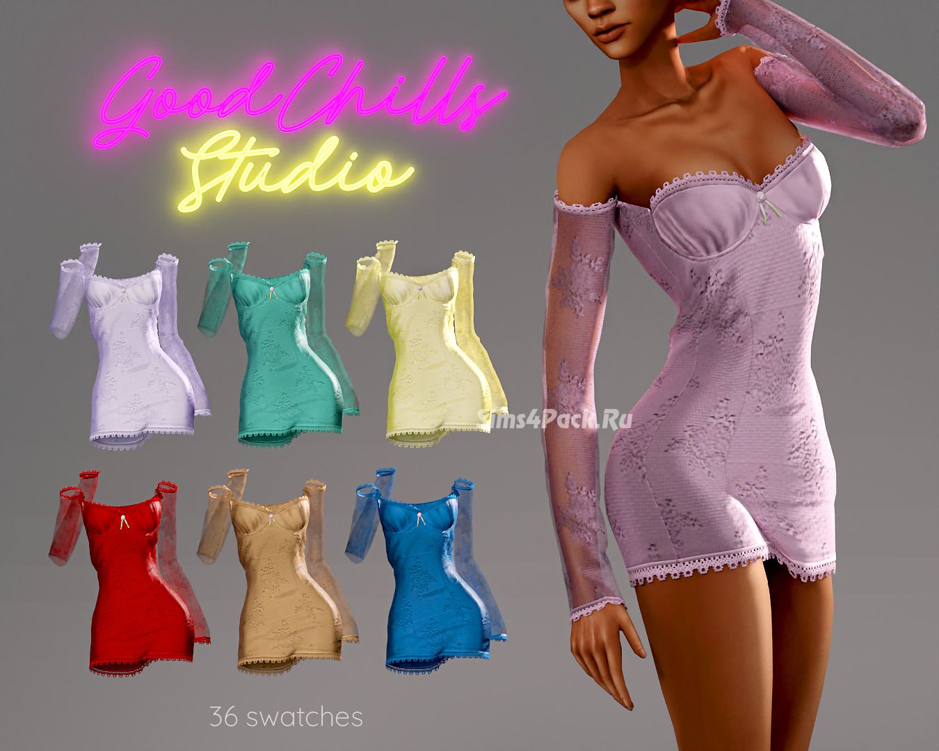 Платье для симочек "Floral Lace Overlay Mini"