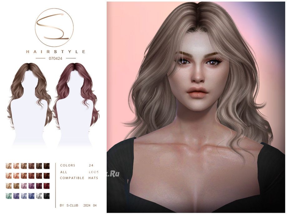 Женская прическа "Wavy hairstyle 070424"