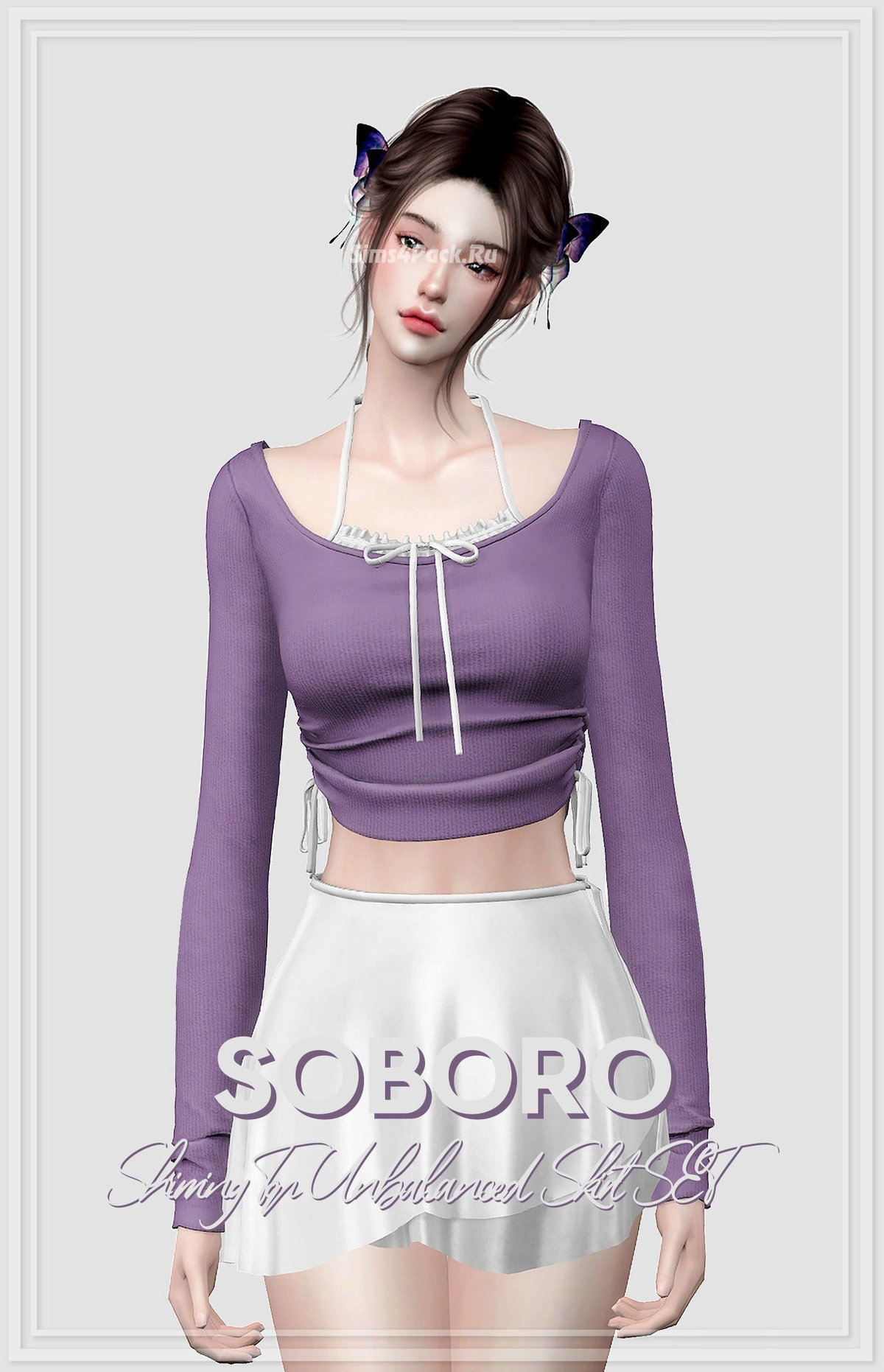 Комплект одежды для симочек "Shirring Top Unbalanced Skirt"
