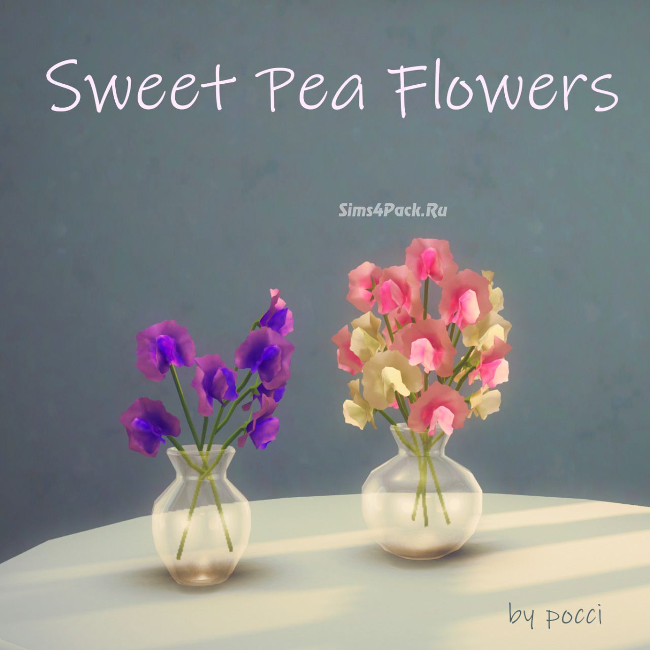 Вазы с цветами "Sweet Pea Flowers"