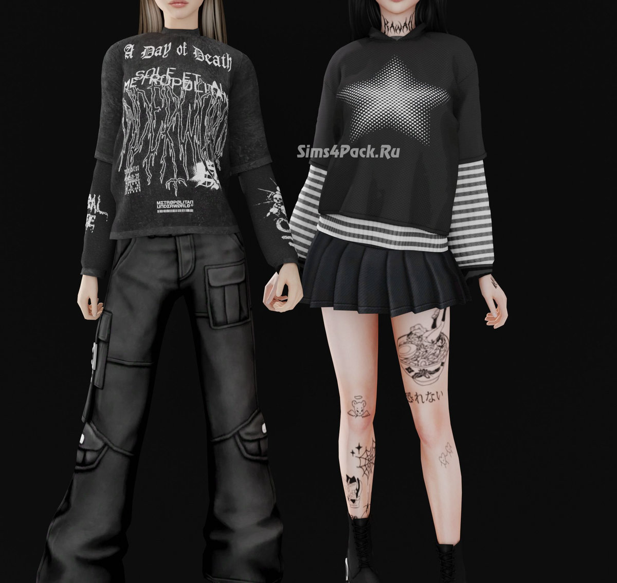 Кофты для симочек "A DAY OF DEATH WITH STAR SWEATSHIRT"