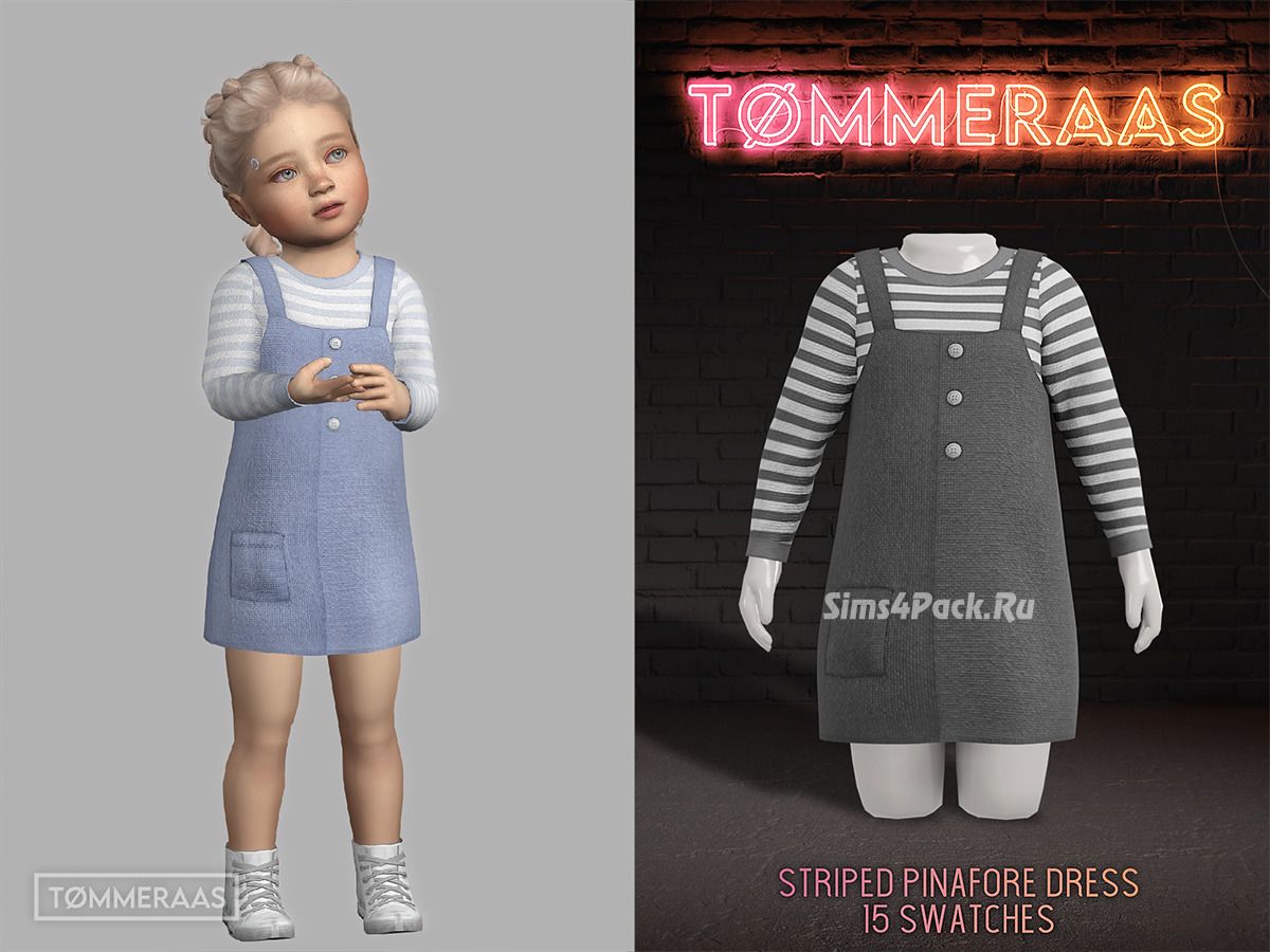 Наряд для малышек "Striped Pinafore Dress for Toddlers"