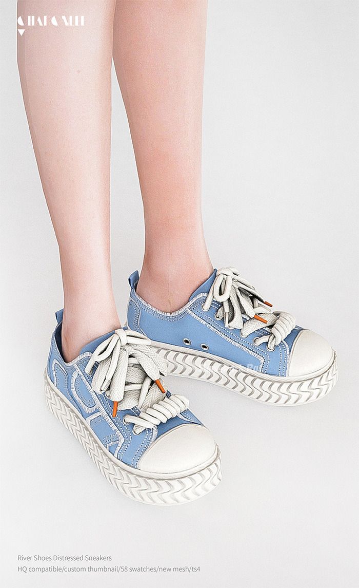 Женские кеды "River Shoes Distressed Sneakers"