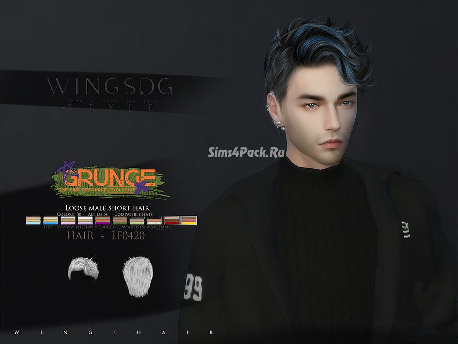 Прическа "WINGS-EF0420-Loose male short hair"