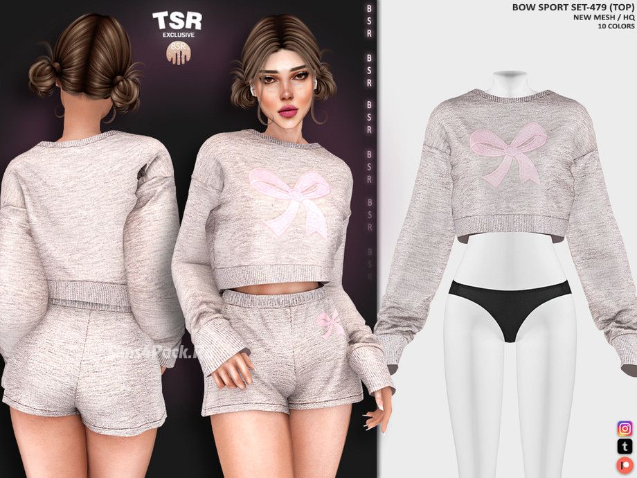 Свитер и шорты для симочки "BOW SPORT SET-479"