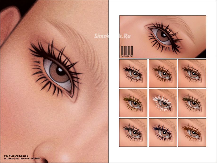 2D реснички "Maxis Match 2D Eyelashes N104"