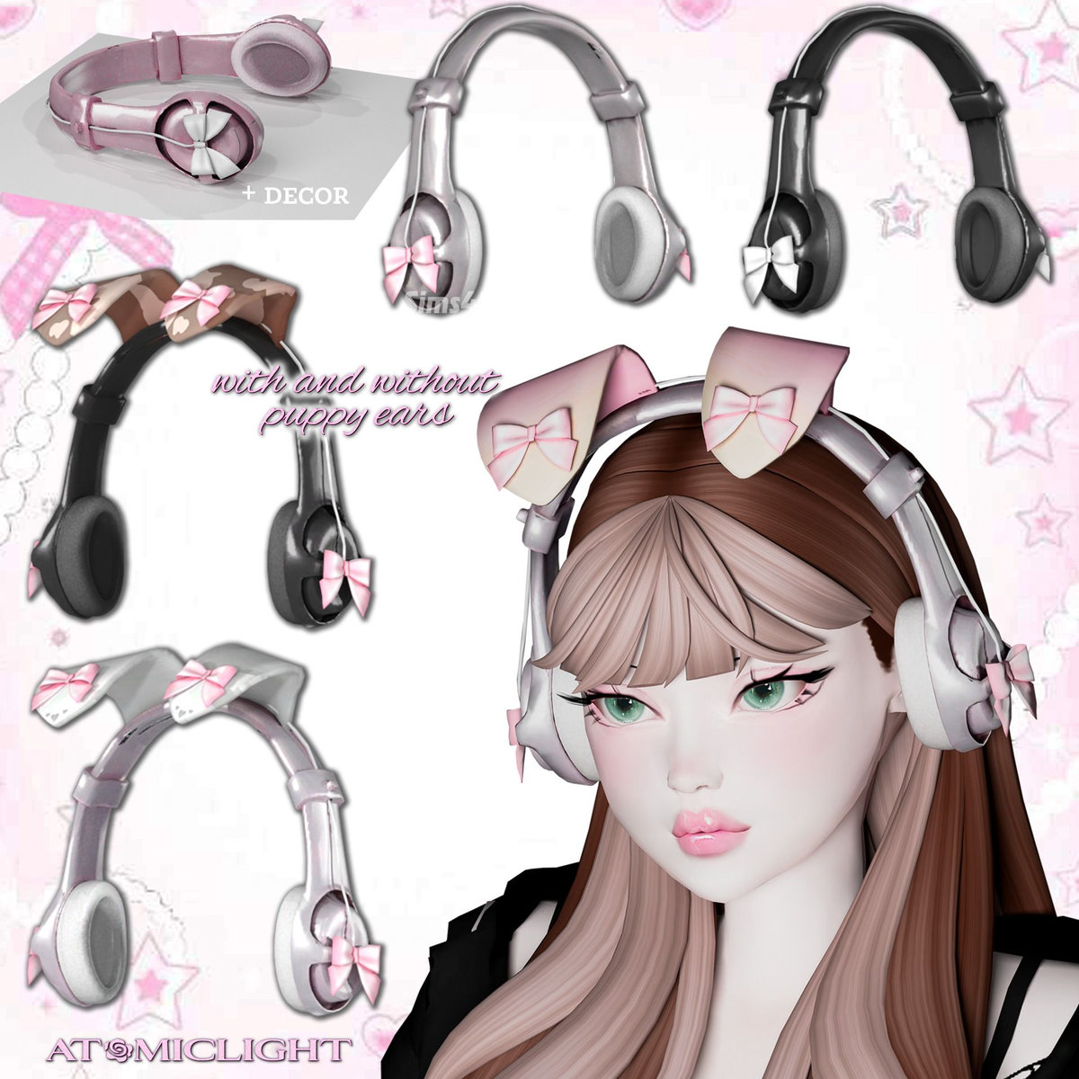 Наушники для симочек и симов "Bow Headphones"