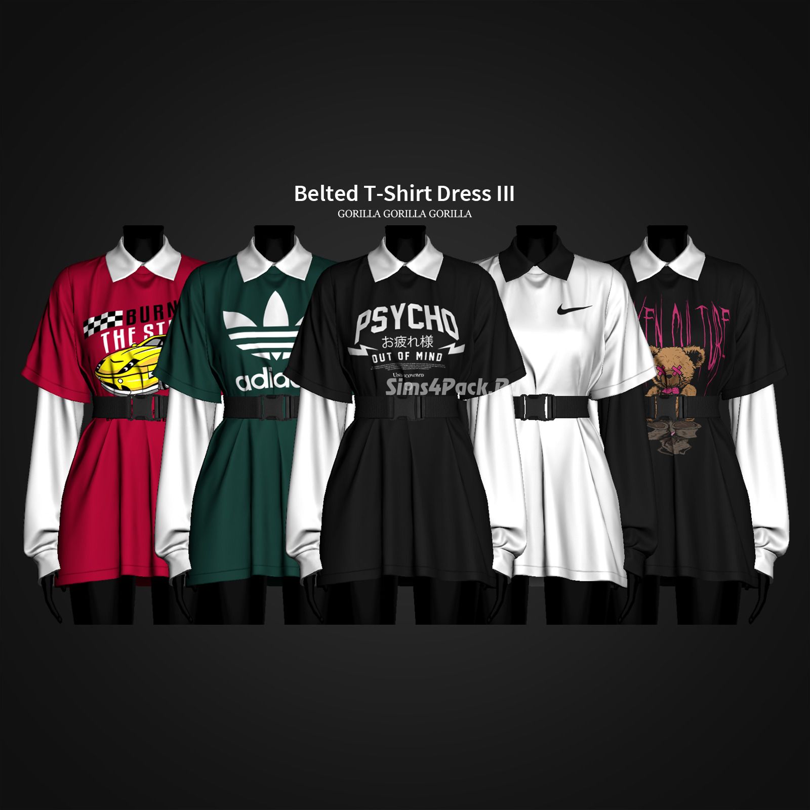 Платье для симочек "Belted T-Shirt Dress III"