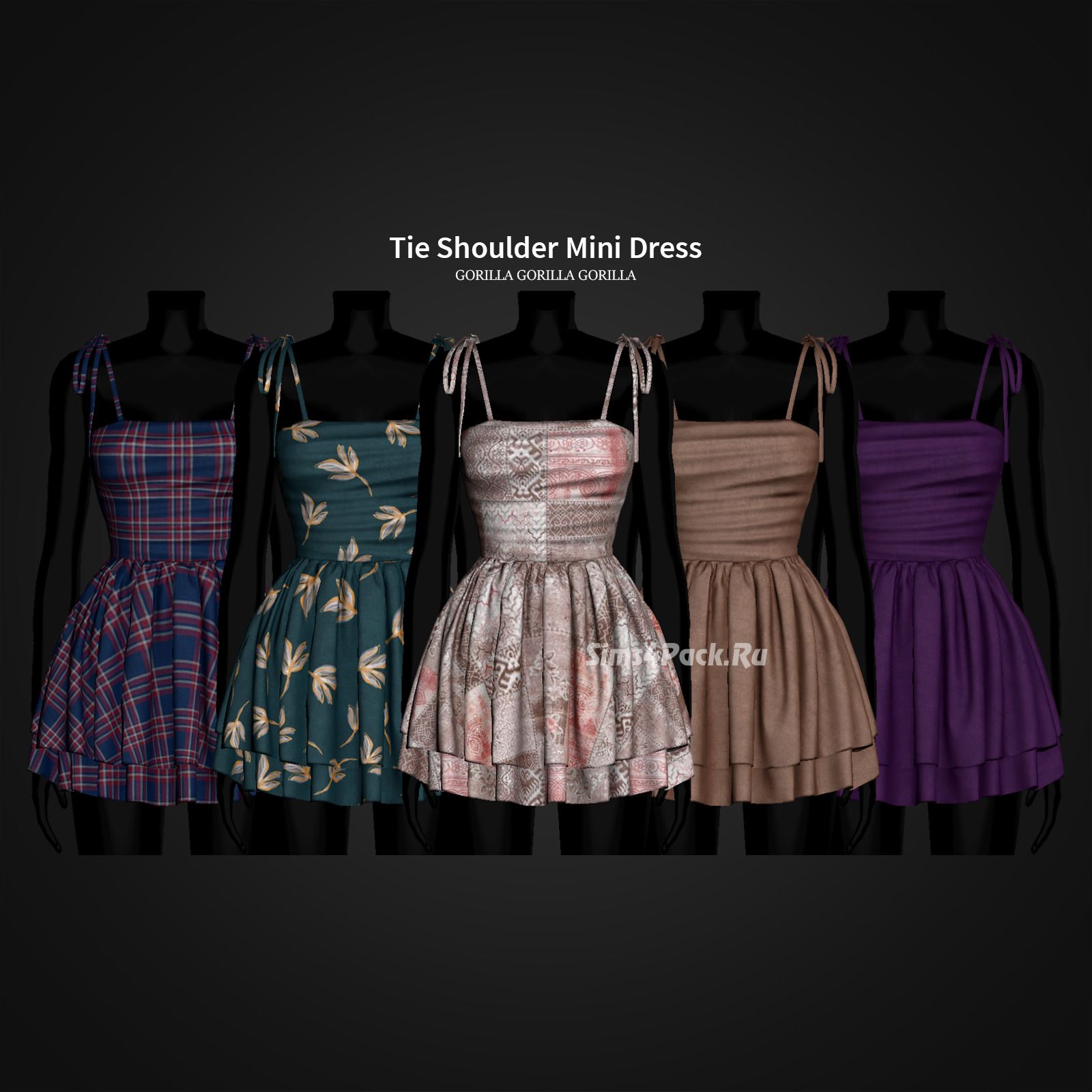 Платье для симочек "Tie Shoulder Mini Dress"