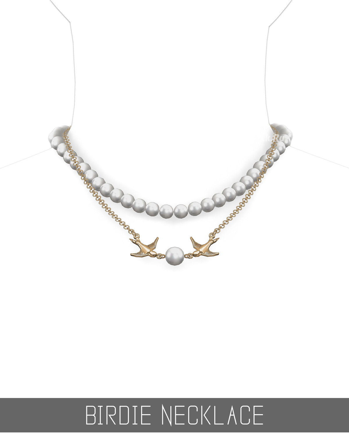 Комплект украшений "BIRDIE NECKLACE"