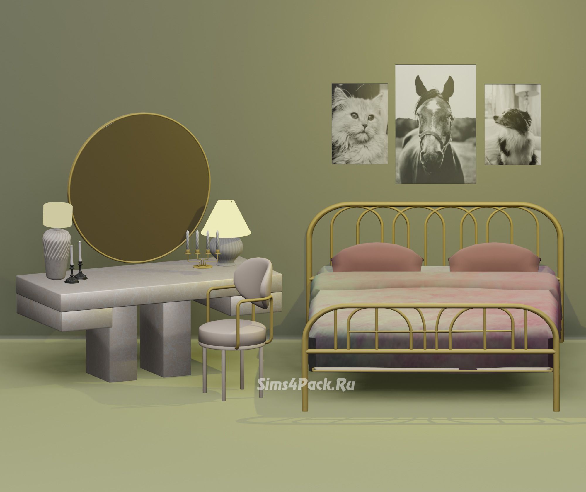 Спальня "Chic Slumber Bedroom & Mirror Set"