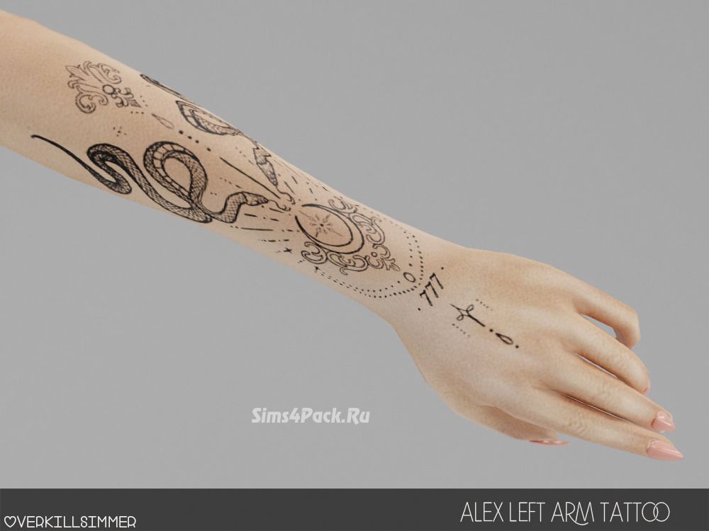Тату для руки "Alex left arm tattoo"