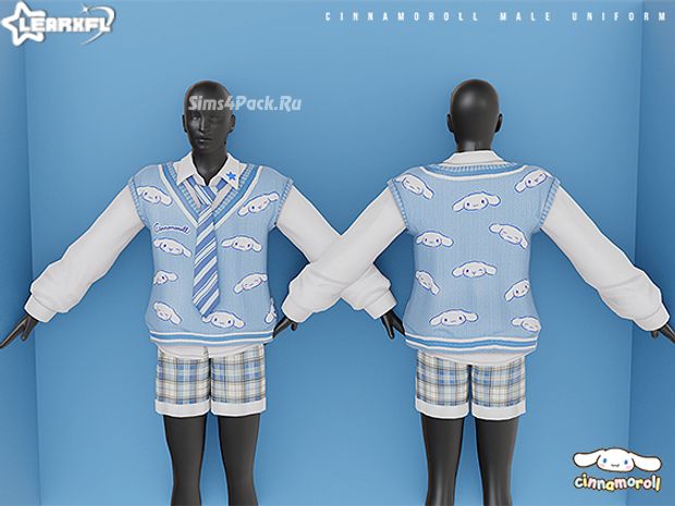 Школьная форма для симов "Cinnamoroll Male School Uniform"
