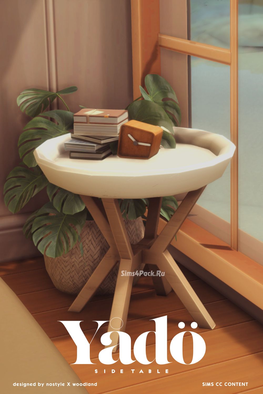 Декоративный столик и будильник "Yado SideTable and Imso Clock"