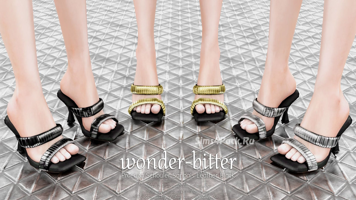 Сабо для симочек "Proenza Schouler Sandals Leather Black"