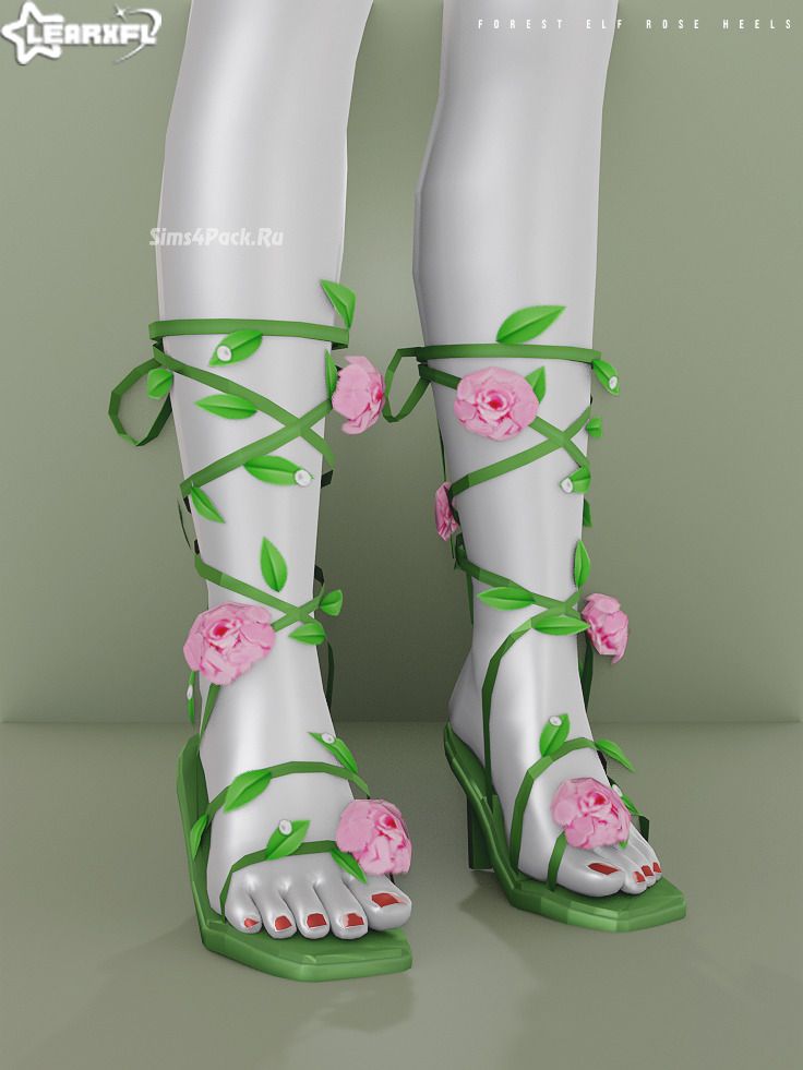 Сандалии лесного эльфа "Rose Heels"