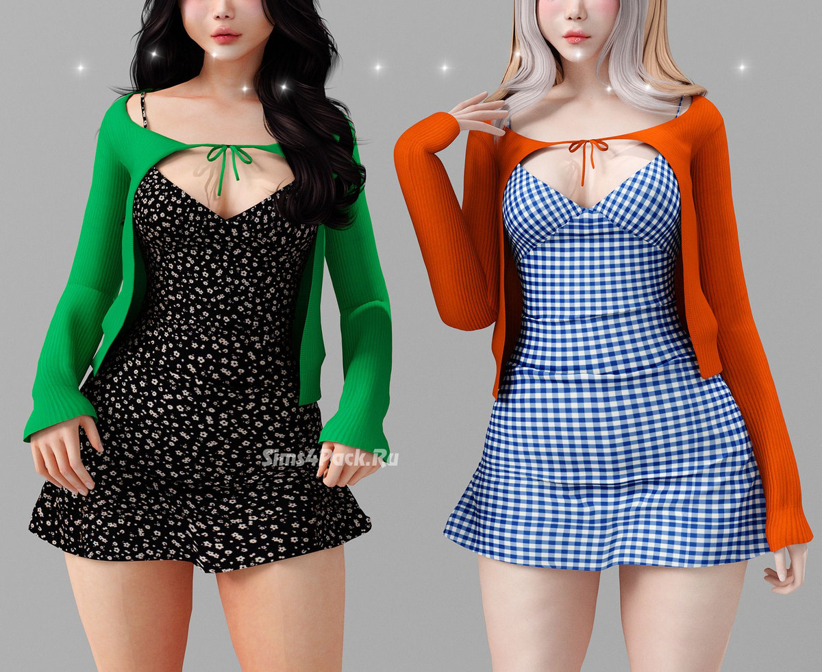 Платье и кардиган для симочек "Coquette dress"