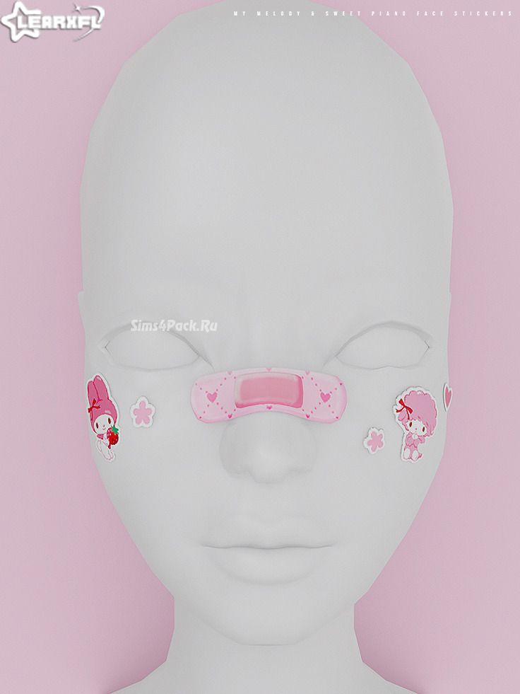 Стикеры и пластырь для лица "My Melody & Sweet Piano"