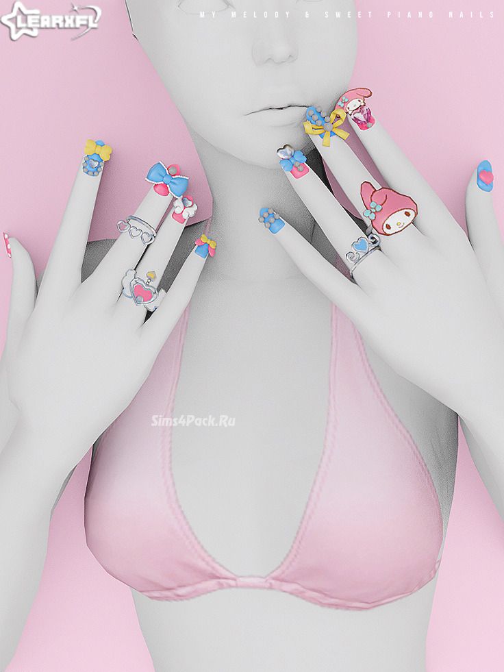 Маникюр "My Melody & Sweet Piano"