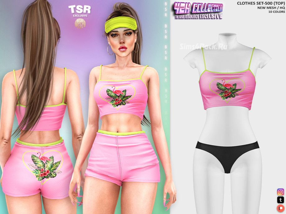 Топик с шортами для симочек "CLOTHES SET-500"