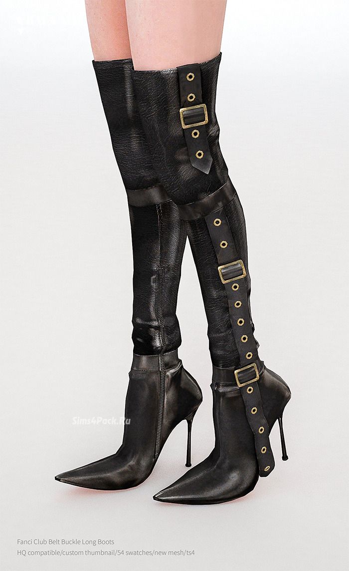 Сапоги для симочек "Fanci Club Belt Buckle Long Boots"