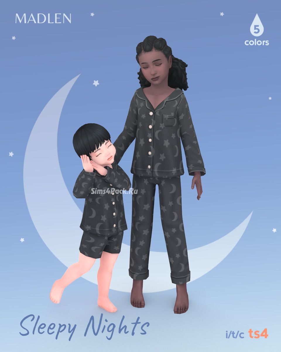 Комплект пижам для детей, тоддлеров и младенцев "Sleepy Nights Set"