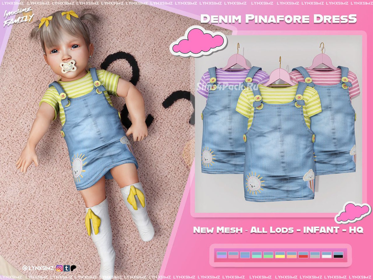 Наряд для младенцев "Denim Pinafore Dress"