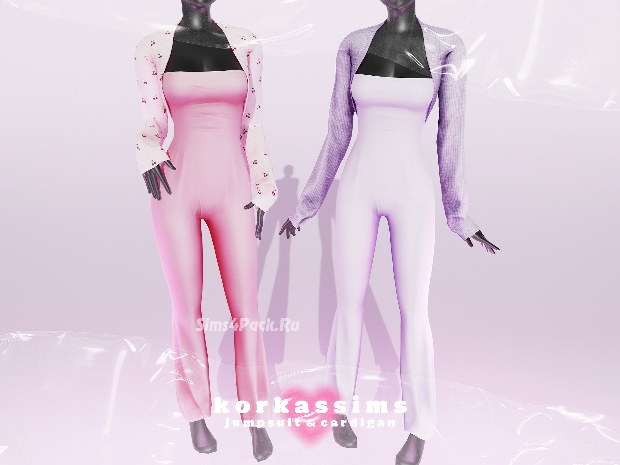 Наряд для симочек " jumpsuit & cardigan"