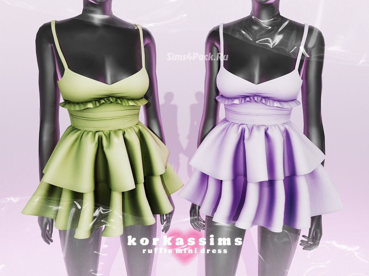 Платье для симочек "ruffle mini dress"