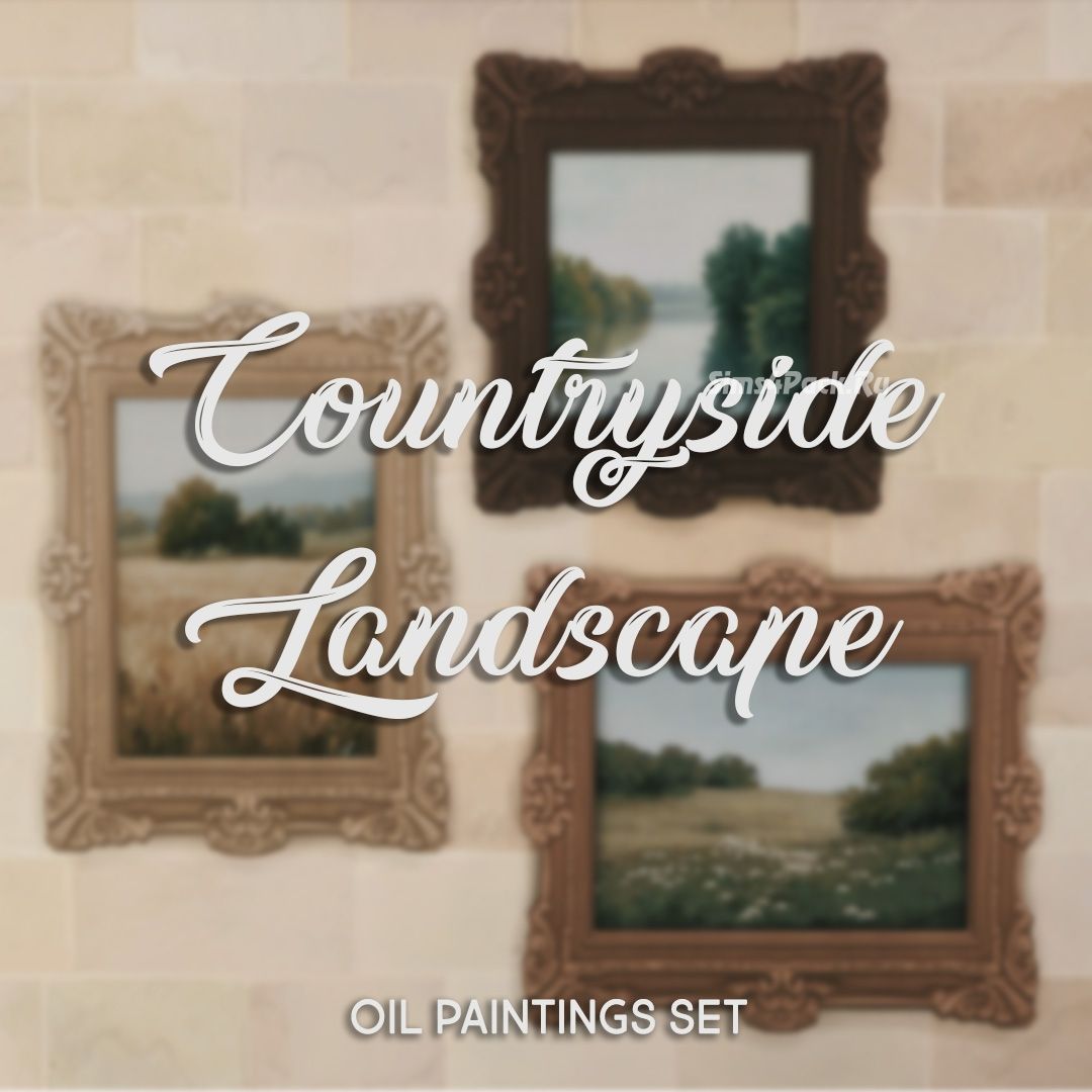 Набор картин "Countryside Landscape Oil Paintings"