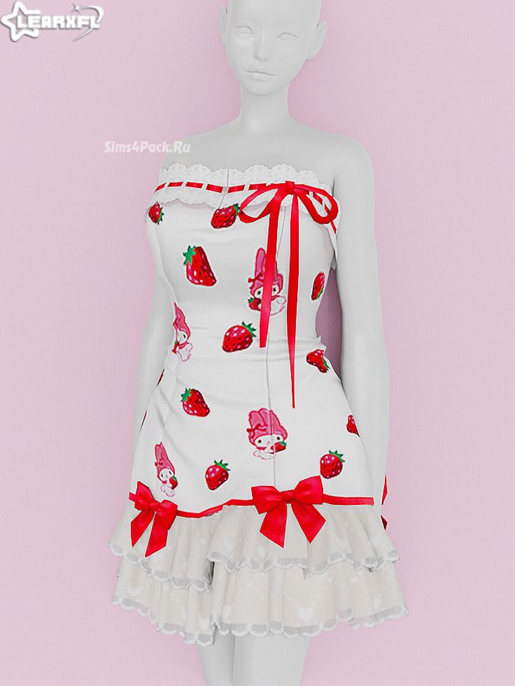 Платье для симочек "My Melody & Sweet Piano - TubeTop Dress"