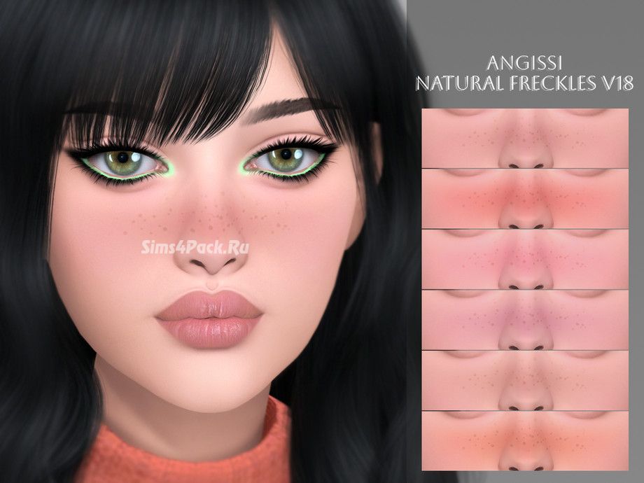Косметика и линзы "Natural freckles v18, Eyeliner A177 and EYES A207"