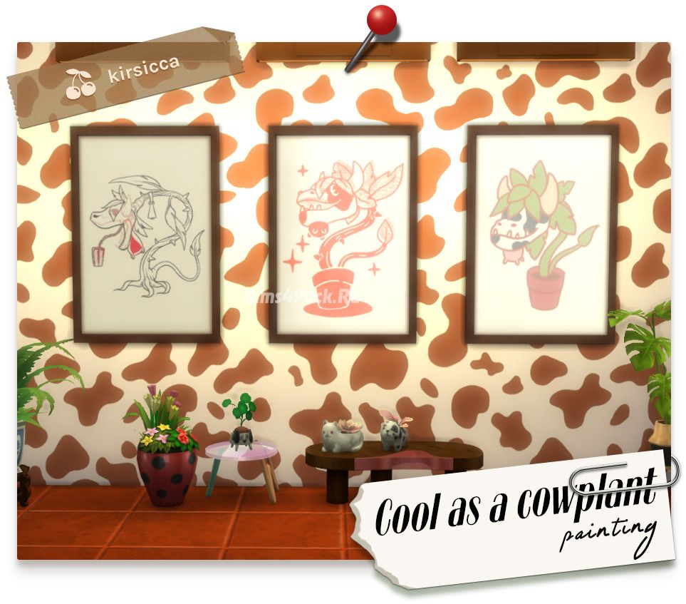 Картина "cool as a cowplant painting"