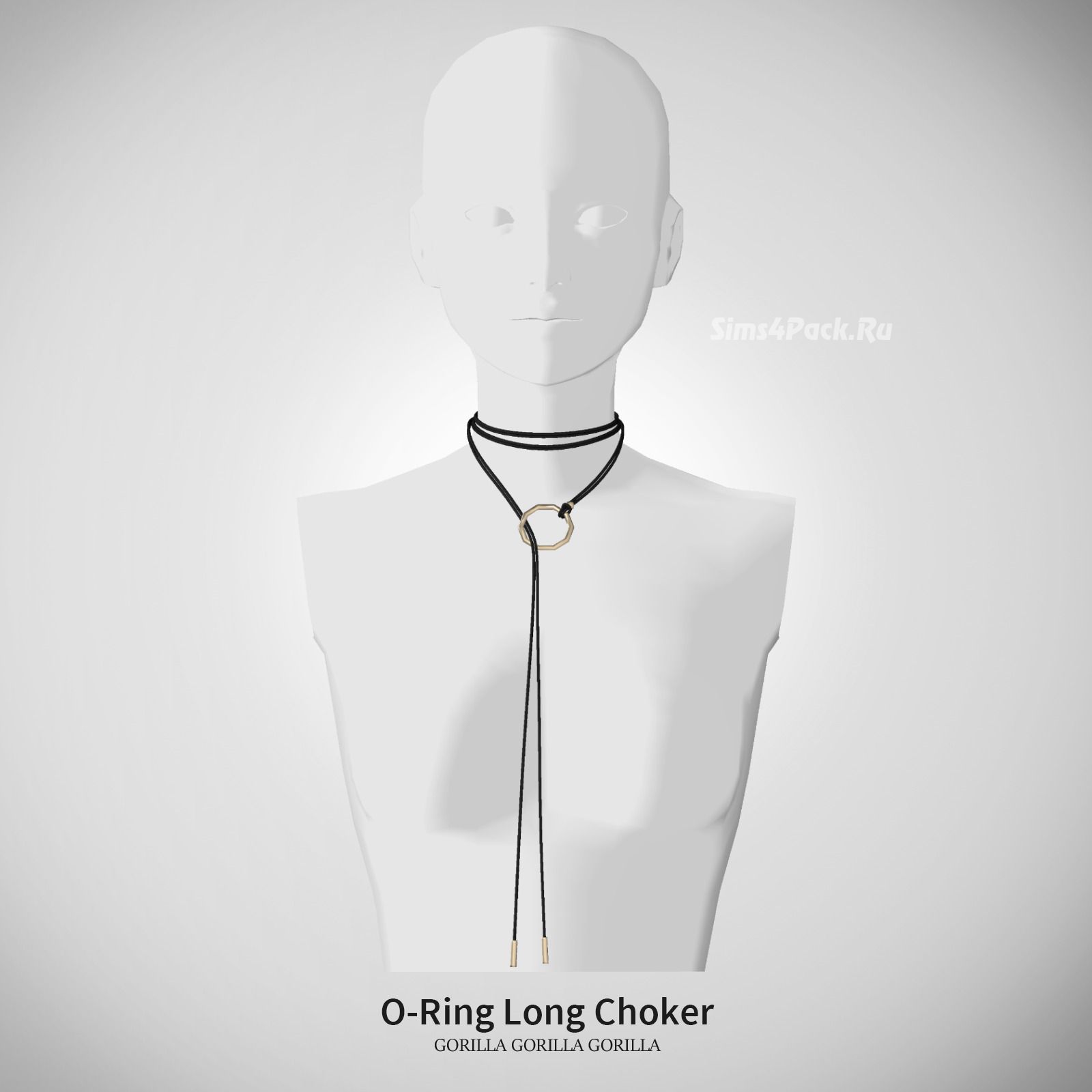 Чокер для симочек "O-Ring Long Choker"