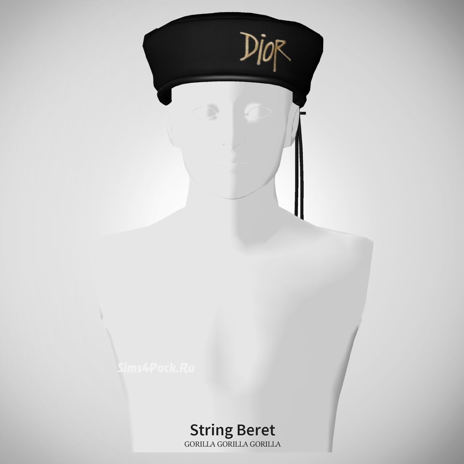 Берет для симов и симочек "String Beret"