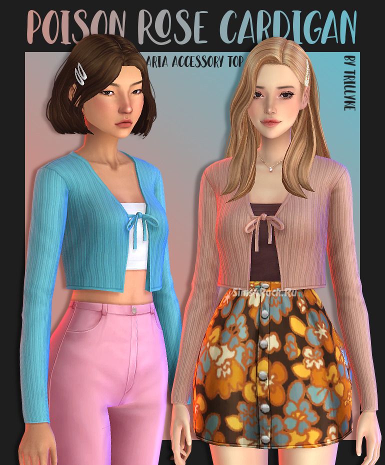 Кардиган с топами "Poison Rose Cardigan + Aria Accessory Tops"