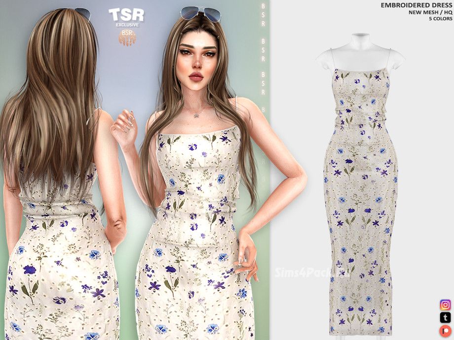 Платье "EMBROIDERED DRESS BD1363"