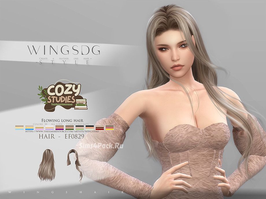 Прическа "WINGS HAIR TS4 EF0829 (Flowing long hair)"