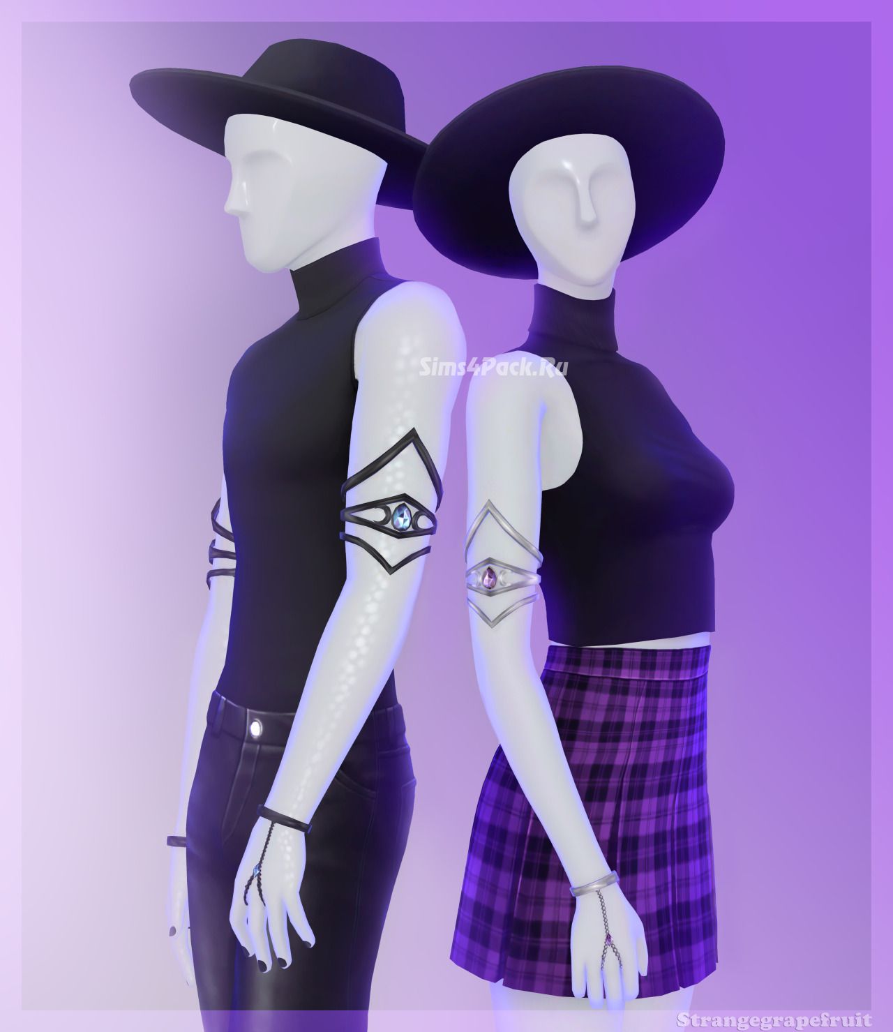 Браслеты для симов и симочек "Lunar arm cuffs"