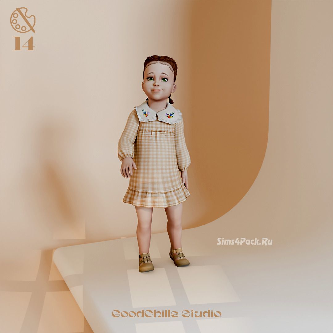 Платье для малышек "Embroidered Linen Dress"