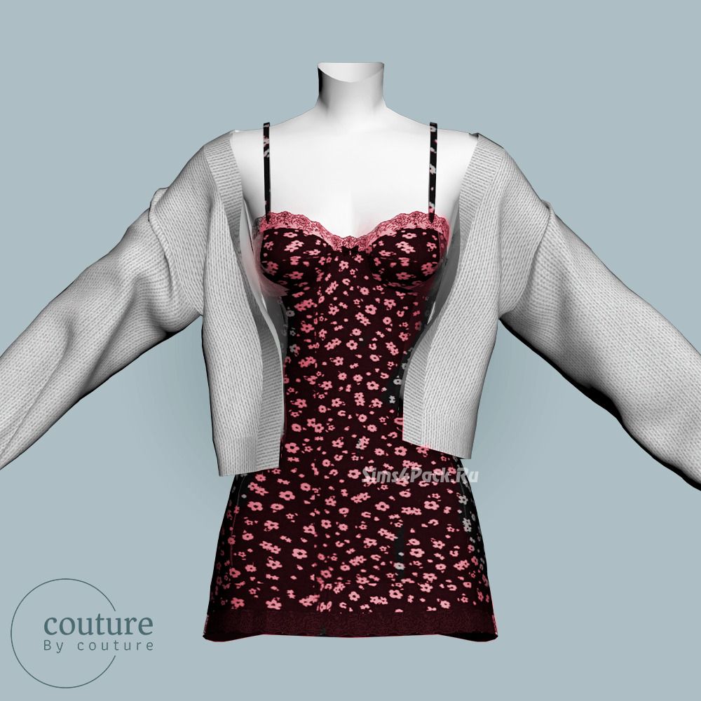 Платье с кардиганом "Couture Dress N126"